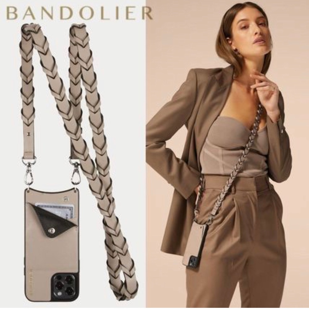NWT Zoey vegan leather Bandolier Taupe for IPhone 12 Pro Max SOLD OUT IN STORES!